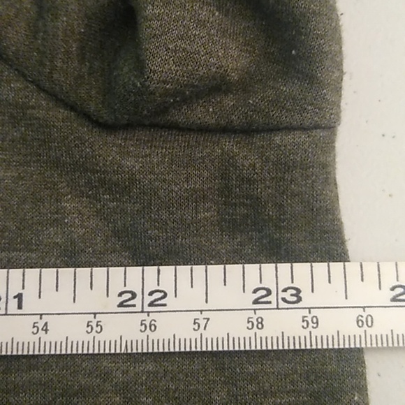 EST 1946 LONG SLEEVE, FRONT LACE, SIDE SLIT VENT, OIIVE, TEE SHIRT TOP - Picture 5 of 7